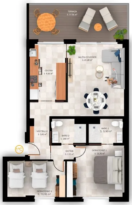 Apartamento 2 habitaciones 88m² en venta - Seascape resort — 21