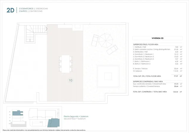 Ático 3 habitaciones 90m² en venta - Pueblo 4 — 8