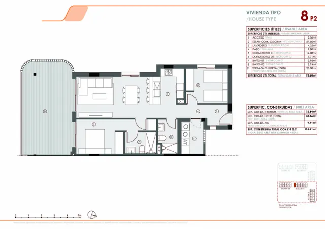 Apartamento 2 habitaciones 162m² en venta - El limonar — 40