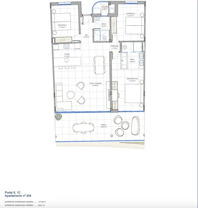Apartamento 3 habitaciones 116m² en venta - Centro — 40