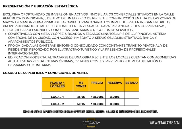 ¡Oportunidad de Inversión! Locales de Obra Nueva junto a Mesa y López y Las Canteras — 2