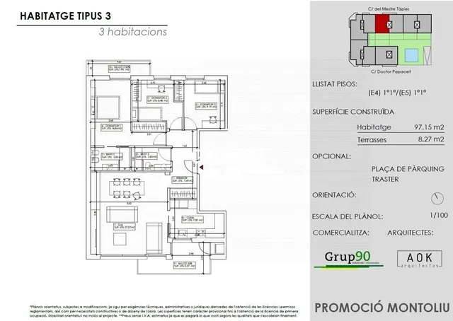 RESIDENCIAL MONTOLIU. ENCANTADOR PISO 3 habitaciones. CON PARKING Y TRASTERO. ZONA COMUNITARIA — 14