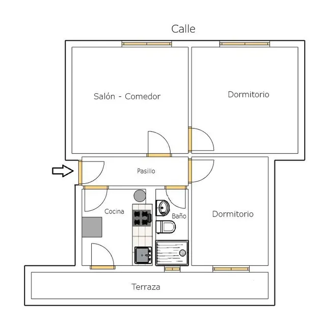 210.000 € | Luminoso piso SUR semirreformado en Casco Antiguo de Leganés (edificio de pocos apartamentos) — 20