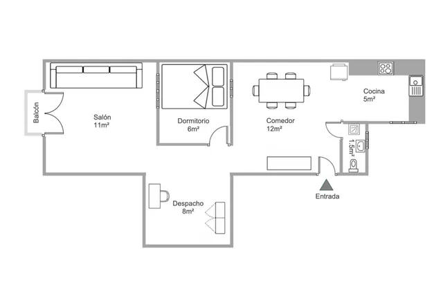 Elegante apartamento reformado de 1 dormitorio en el Raval — 30