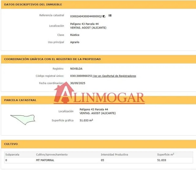 FINCA RÚSTICA CON RECURSO DE ARCILLA EN AGOST (ALICANTE). SIN COMISIÓN DE AGENCIA — 9