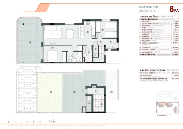 Ático 2 habitaciones 162m² en venta - El limonar — 40