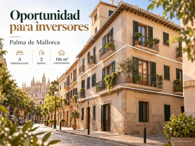 Oportunidad para inversores: piso exterior de 3 habitaciones