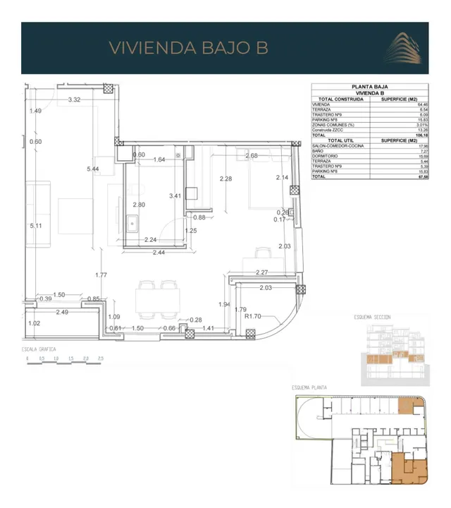 Planta baja 1 habitación 106m² en venta - Las Flores — 2