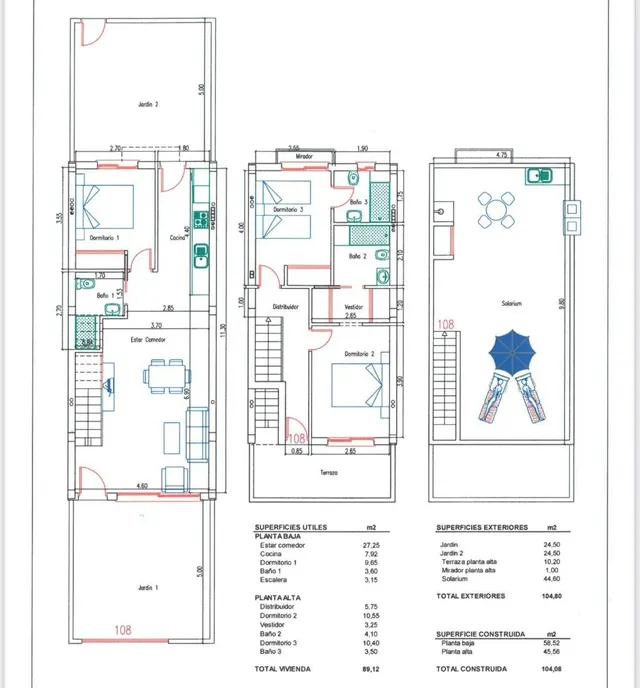 Casa adosada tipo duplex en Torre de la Horadada. — 50