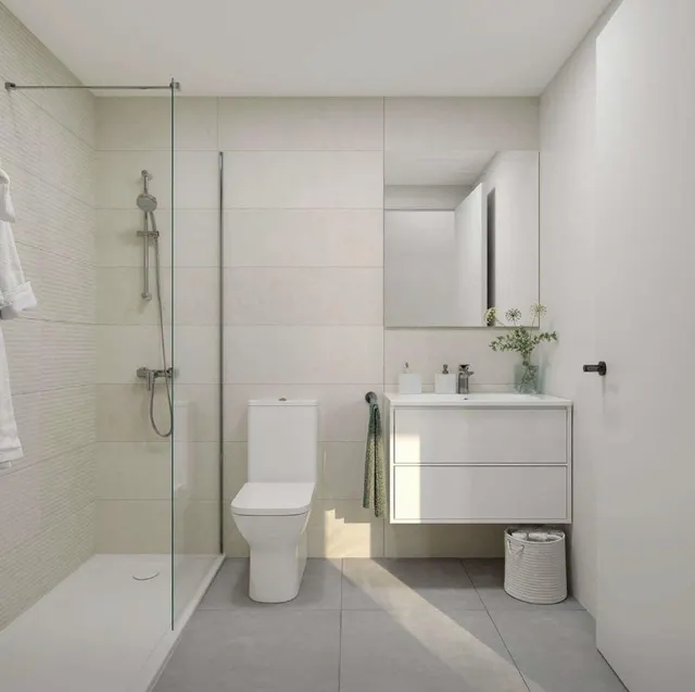 VENTA DE PISO EN PLANTA BAJA EN LOS PACOS, FUENGIROLA. 3 DORMITORIOS, TERRAZA, GARAJE. OBRA NUEVA — 6