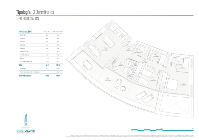 Apartamento 2 habitaciones 138m² en venta - Playa de Poniente — 16