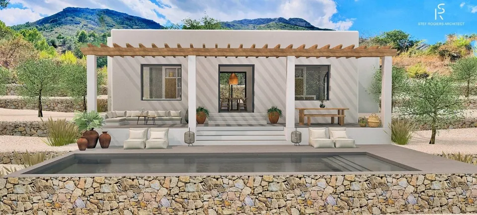 Casa de campo con proyecto para la construcción de una vivienda de 143m2