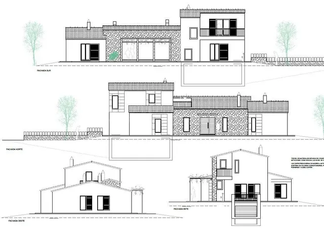 Terreno urbanizable con proyecto de vivienda en campos