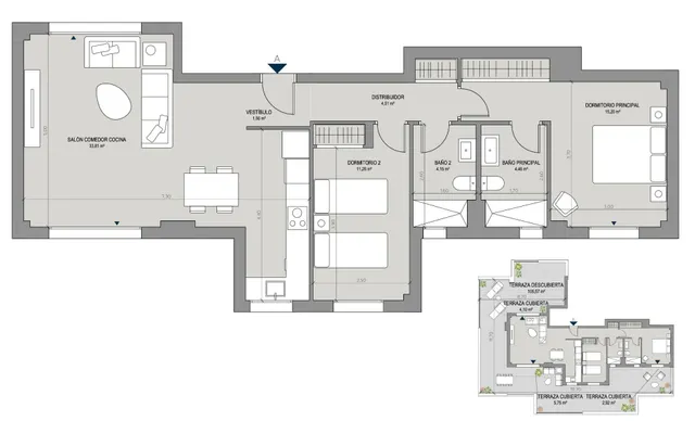 Ático de 2 dormitorios y 2 baños con vistas al mar. Manilva — 8