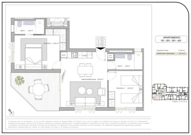 Apartamento 2 habitaciones 70m² en venta - Los Cuarteros — 13