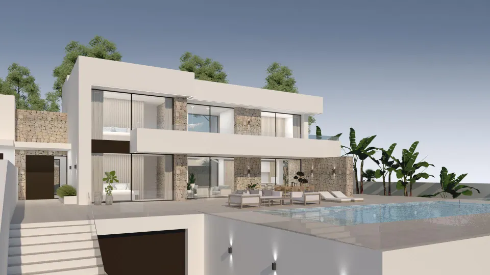 ▷Villas Pareados de Lujo en Moraira Costa Blanca.