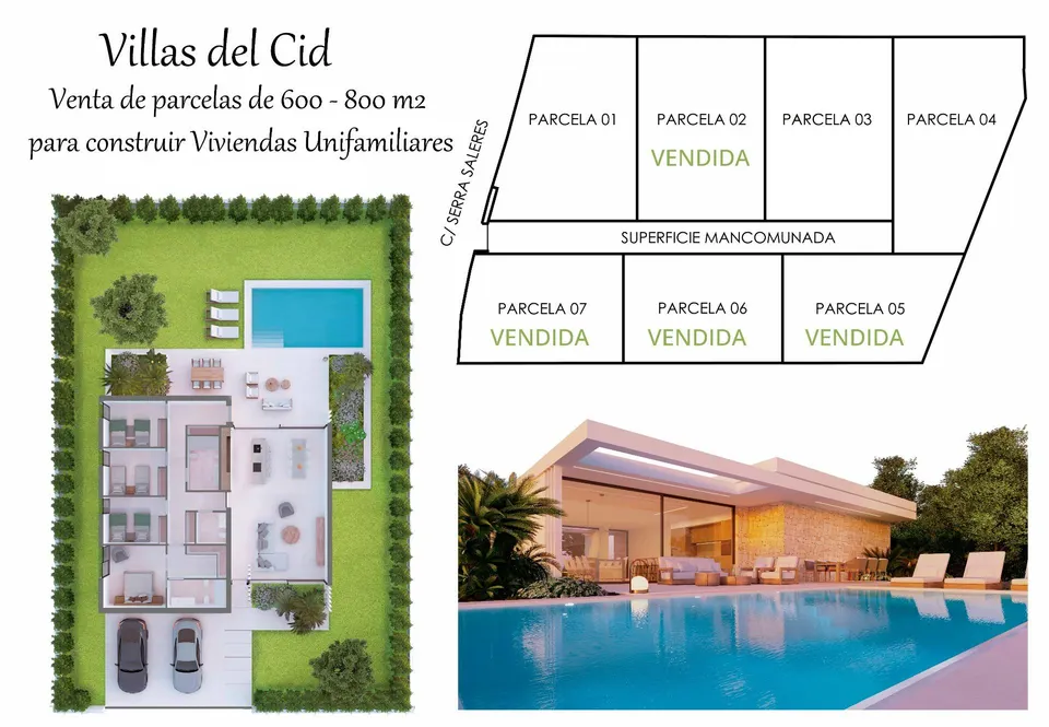 Parcelas de 803 m2 para construir el chalet de tus sueños