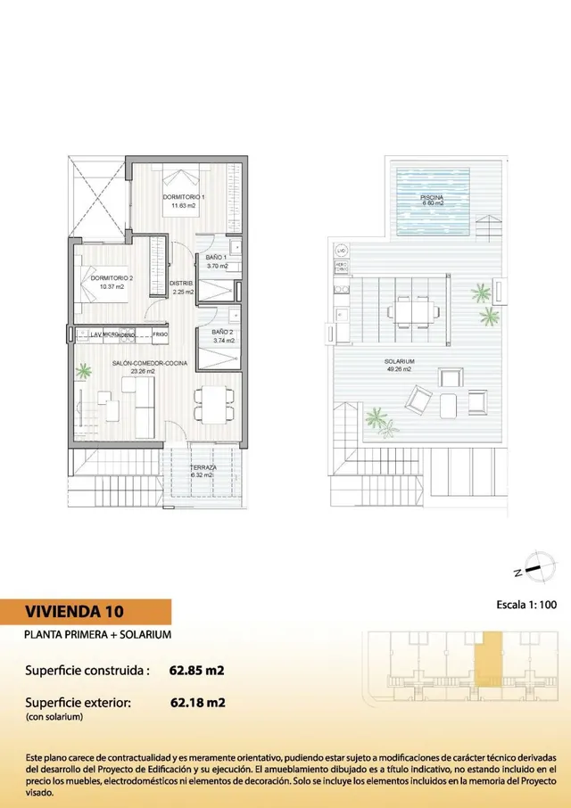 Bungalow 2 habitaciones 70m² en venta - Las esperanzas — 18