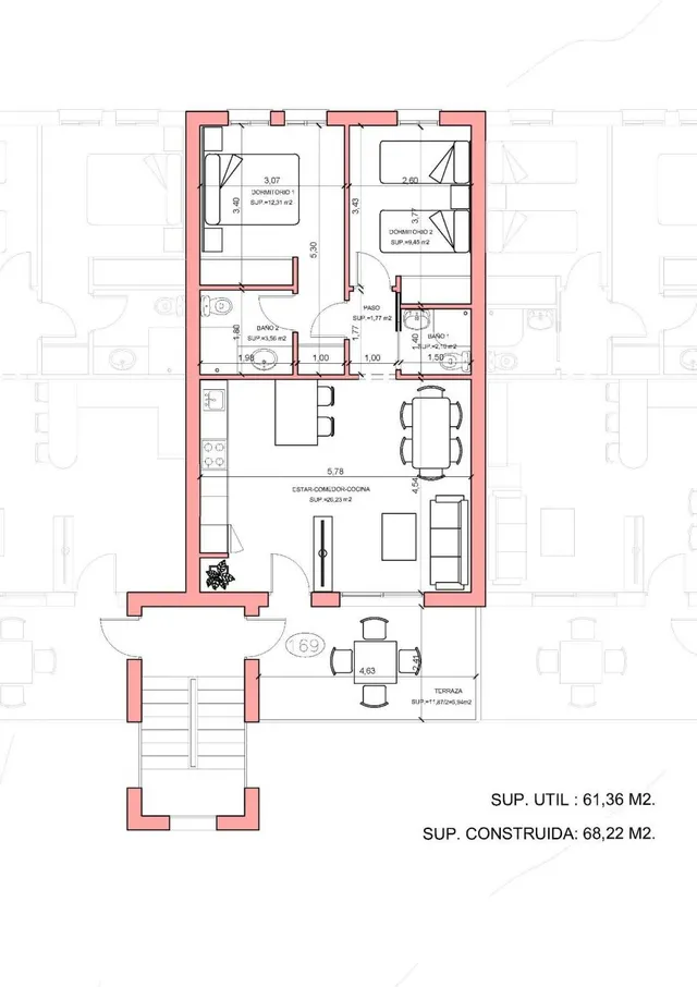 Ático 2 habitaciones 68m² en venta - La Pinilla - Las Palas — 11