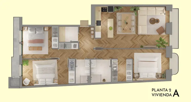Piso 3 habitaciones 894m² en venta - Centro - Areal — 22
