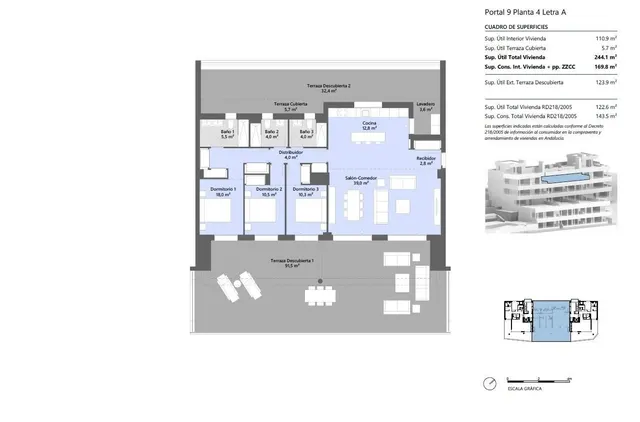 Apartamento 3 habitaciones 143m² en venta - Alto de los Monteros — 30