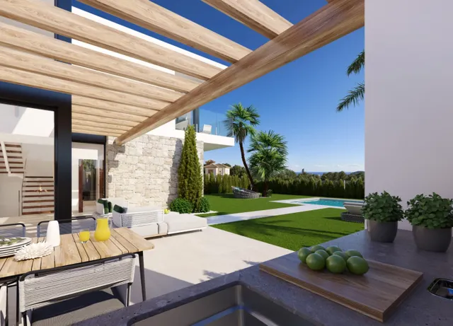 ▷Villa en Finestrat con Vistas Panorámicas al Mar y Piscina Costa Blanca — 12