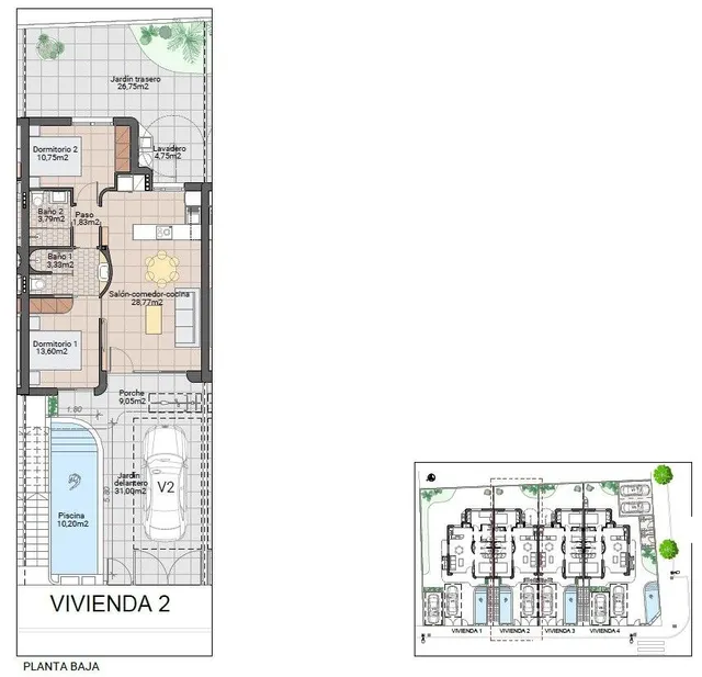 Bungalow con jardín y piscina privada cerca del centro de Pilar — 22