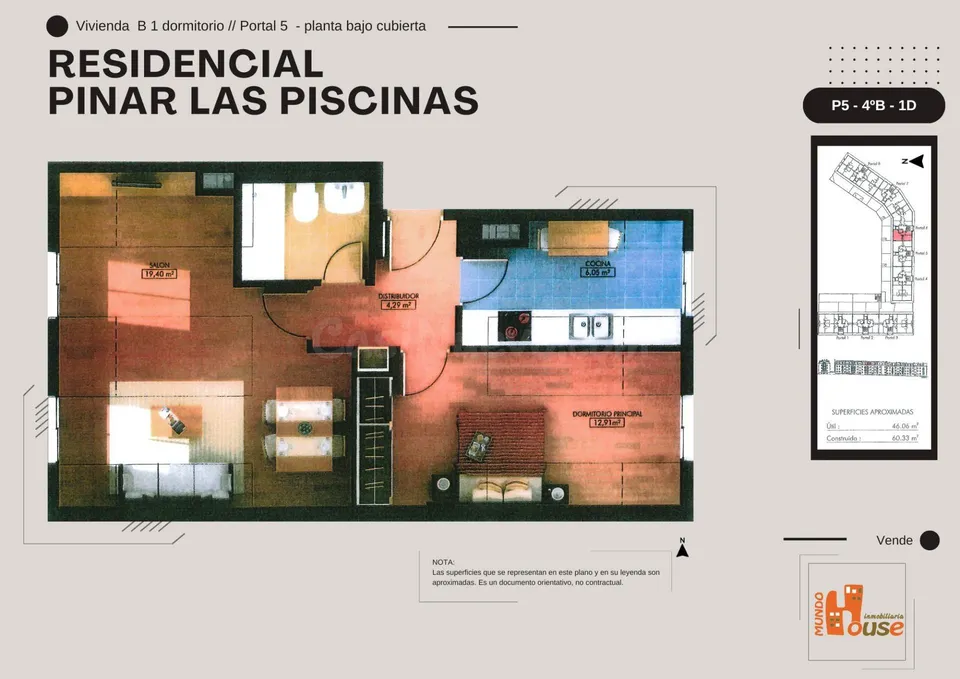 Ático de 1 dormitorio en San Ildefonso