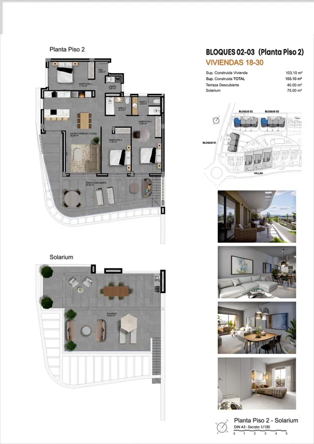 Ático 3 habitaciones 103m² en venta - Camporrosso village — 36