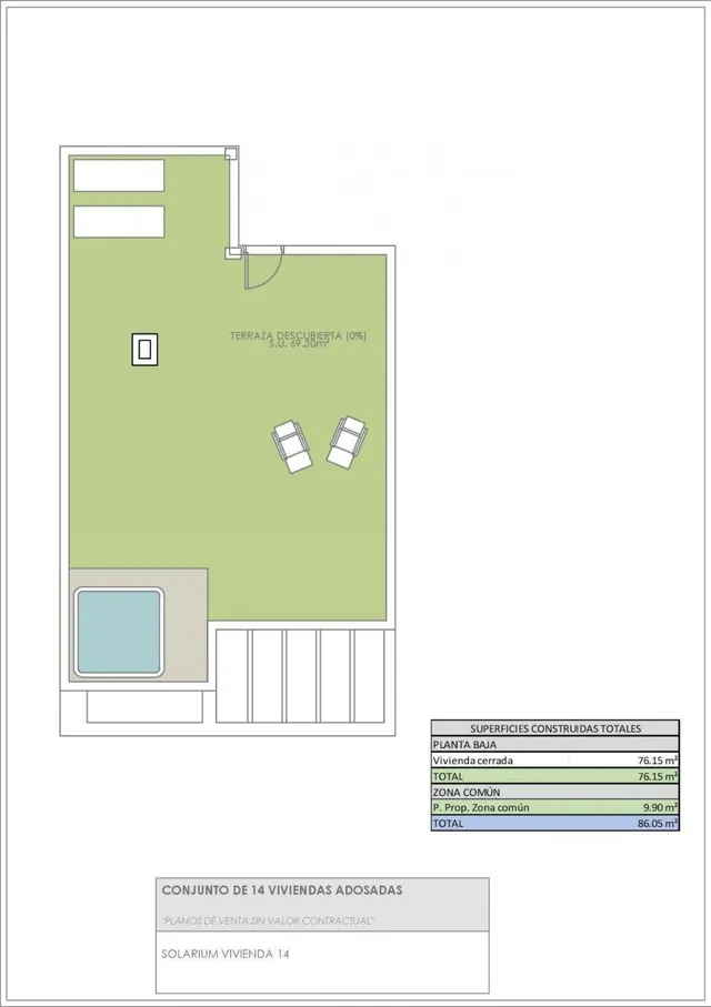 Bungalow 2 habitaciones 76m² en venta - Ciudad Quesada — 17