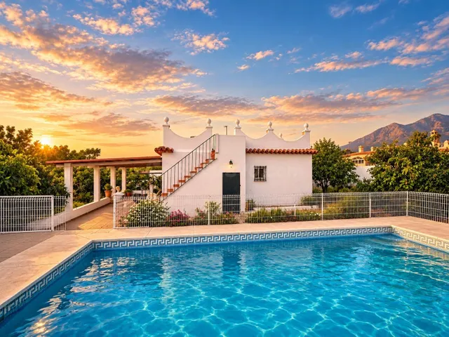 Finca rústica en exclusiva con piscina, huerta y vistas al m