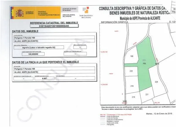 INMOBILIARIA SAN JOSE VILLAS AND HOUSES VENDE PARCELA EN ASPE