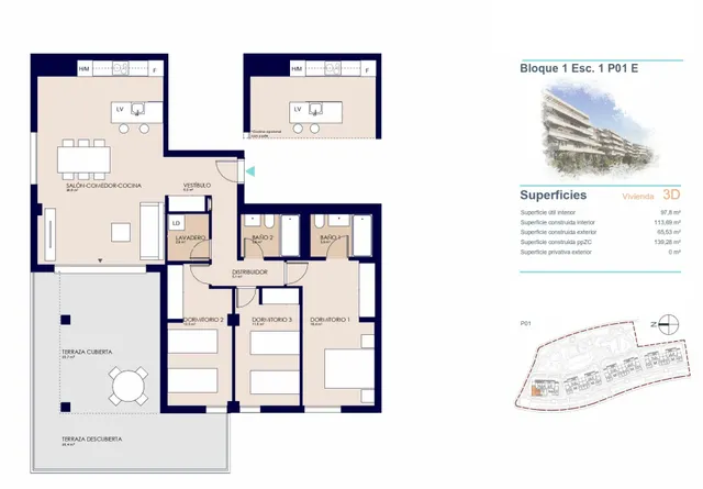 Apartamento 2 habitaciones 113m² en venta - Playa setla mirarrosa — 7