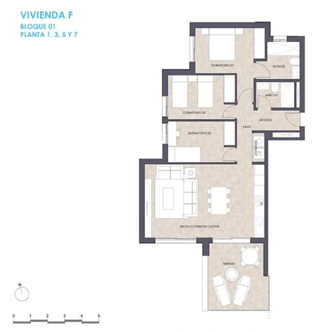 Apartamento Moderno en la Séptima Planta – Obra Nueva en Cal - foto 2