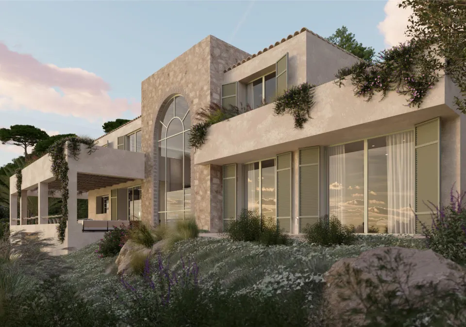 Parcela urbana con proyecto y licencia para villa de lujo en Santa Ponça