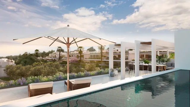 Apartamento planta baja de 3 dormitorios, 3 baños y jardín. Santa Clara Golf, Marbella — 17