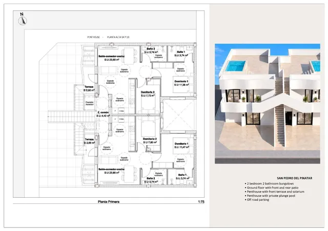 Bungalow 2 habitaciones 60m² en venta - San Pedro del Pinatar — 6