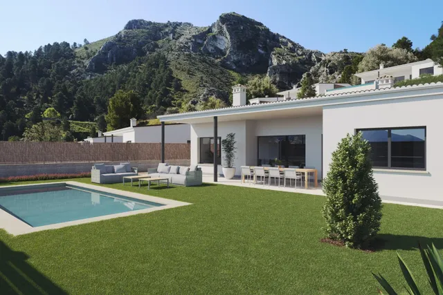 Villa de 3 dormitorios en una planta y con piscina privada a