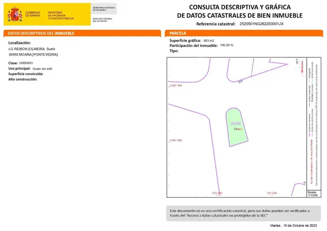 Parcela en Venta en Reibon, Moaña - foto 2