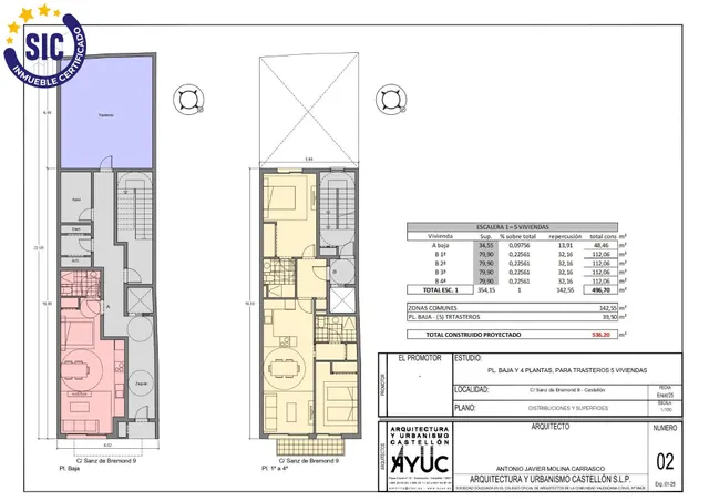 Local comercial o terreno de edificación para promover 5 viviendas y trasteros junto en la Avda. Lidon de Castellón — 39