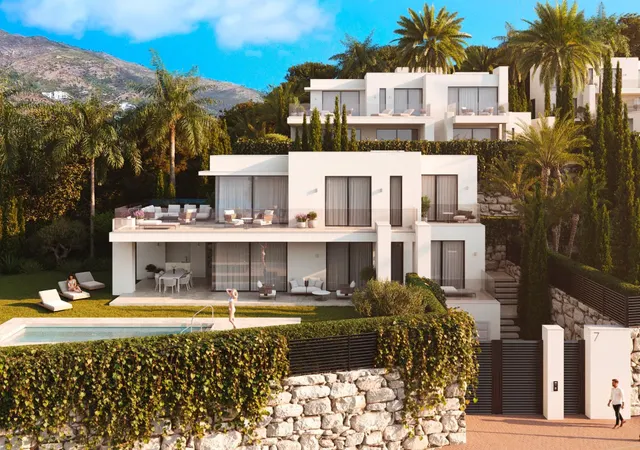 Preciosas villas en Mijas con vistas panorámicas al mar y montaña — 4
