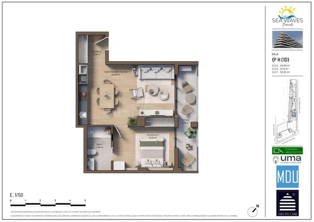 TIPO 0H - 1 DORMITORIO - foto 2
