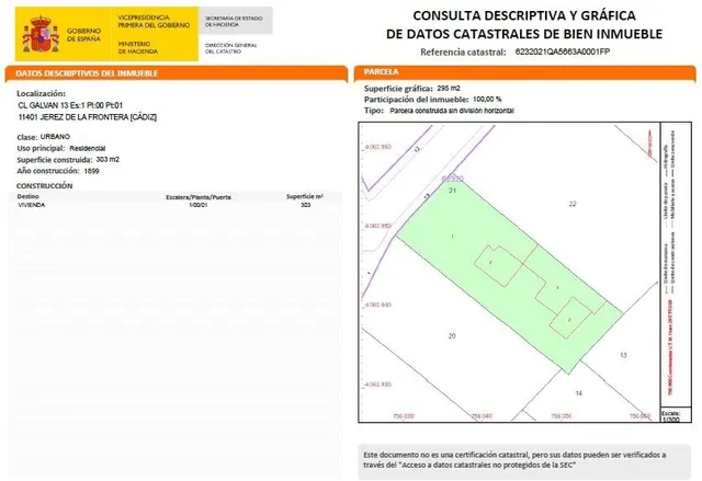 Casa solar para rehabilitar o derribar en pleno centro de Je - foto 2