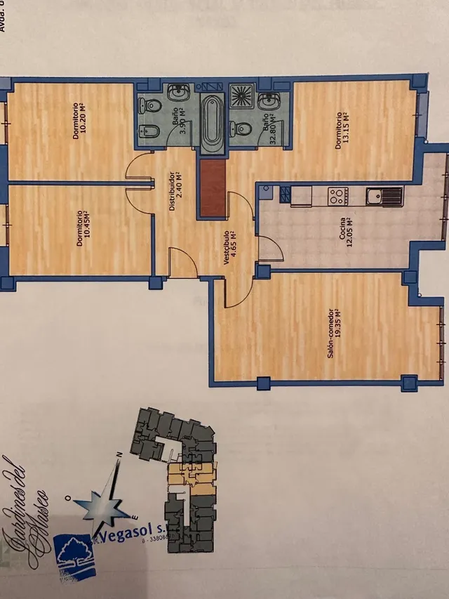 Piso de 3 habitaciones en alquiler en el centro de Nava — 17