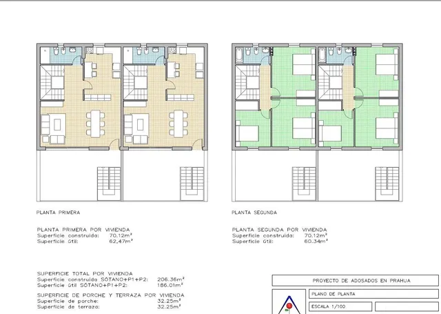 Parcela urbana de 784 m2 para dos chalets adosados con todos - foto 4