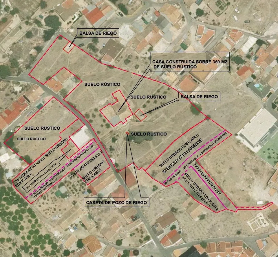 Finca de 12.441 m2 en Raiguero de Bonanza, pedanía de Orihuela (Alicante)