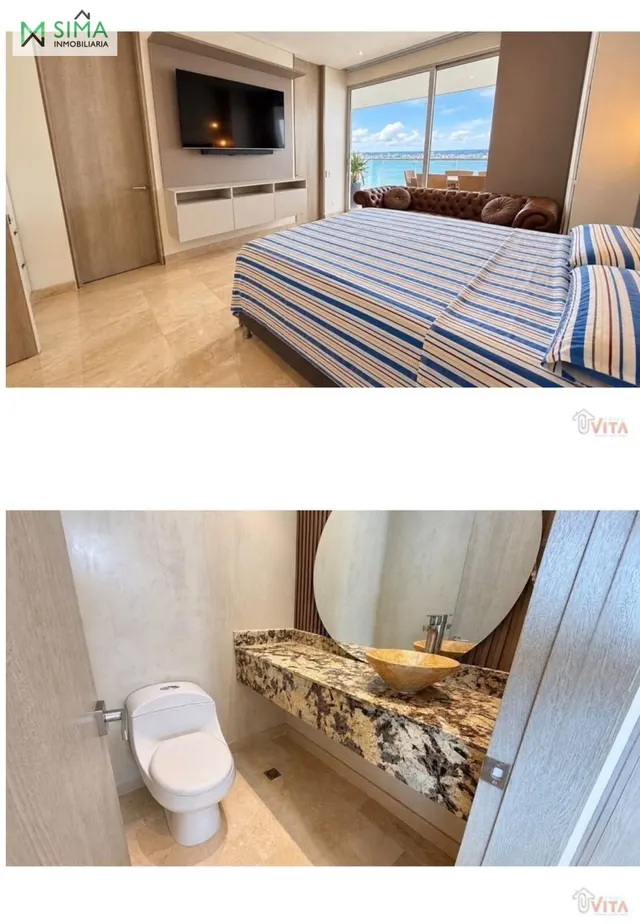 Apartamento amoblado en venta en Bocagrande | Elegancia y vista panorámica a la bahía — 7