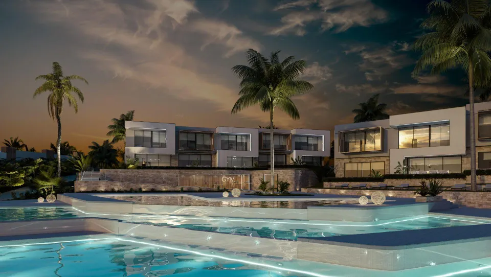 IMPRESIONANTE COLECCIÓN DE 58 CASAS ADOSADAS CONTEMPORÁNEAS EN LA CALA GOLF