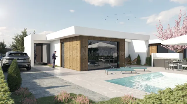 VILLAS DE OBRA NUEVA DE UNA SOLA PLANTA EN CAMPO DE GOLF ALT