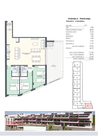 Apartamento 3 habitaciones 125m² en venta - Pueblo 4 — 11